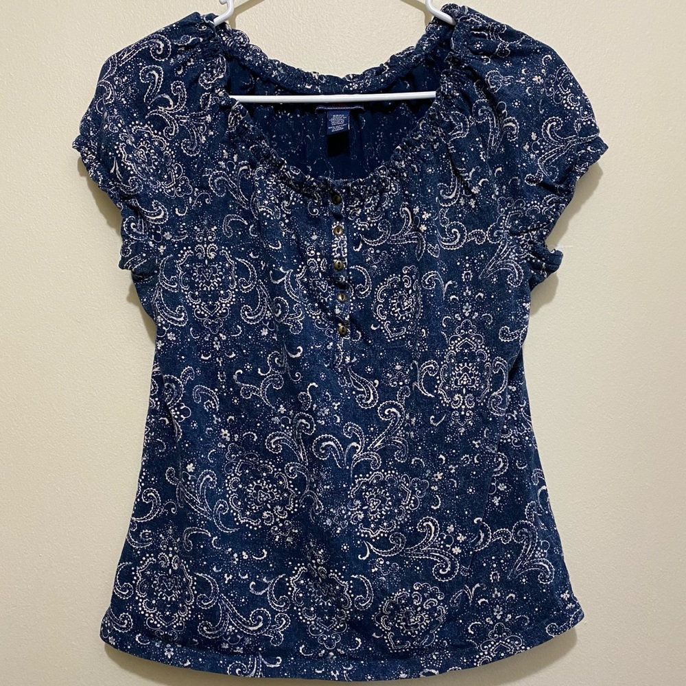 Chaps Women’s size Small Cap Sleeve Blouse